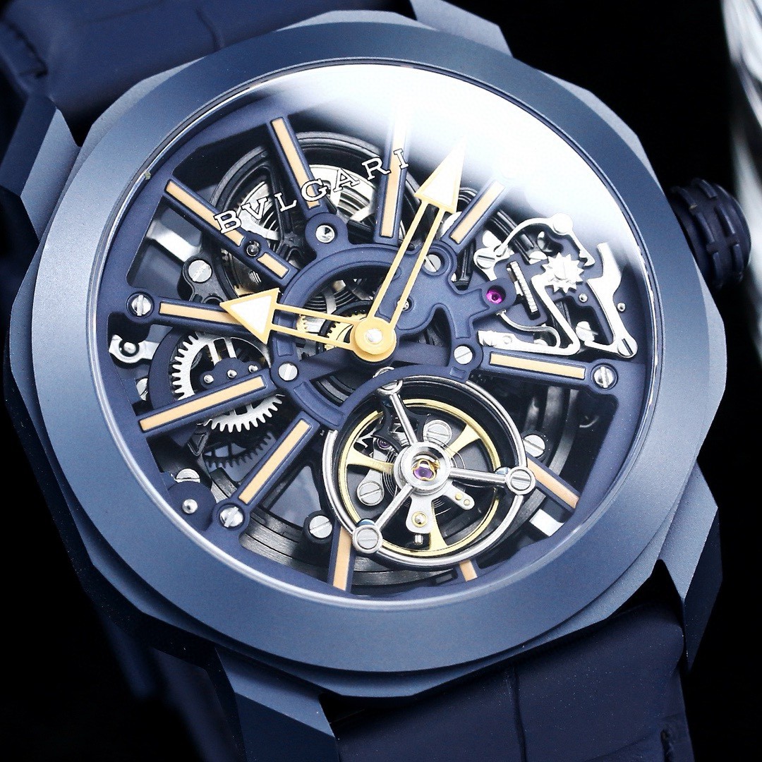 Replica BVLGARI 904l Stainless Steel Automatic Machine Watch 44MM