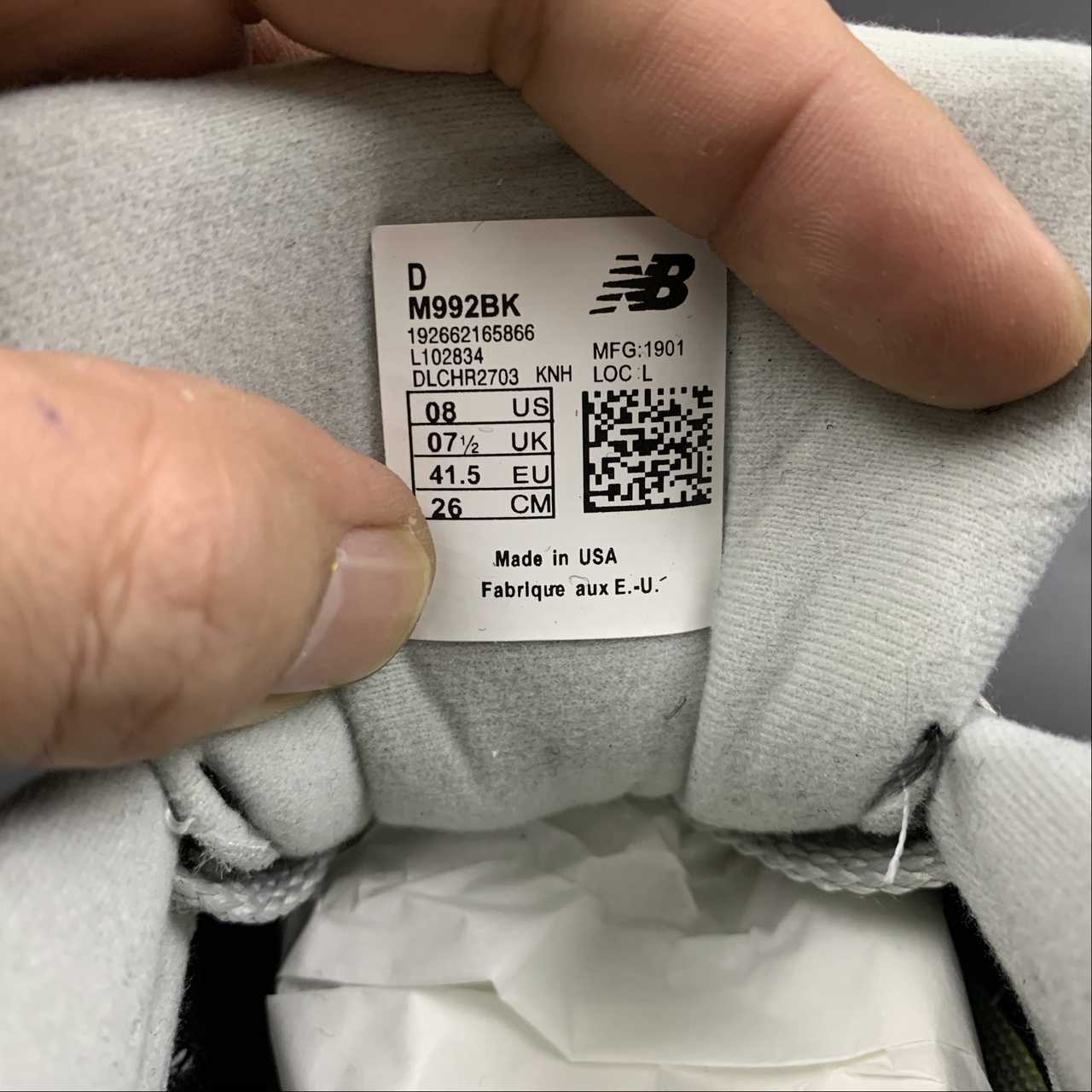 Replica New Balance Shoe New Balance NB992 M992BK  36 -45
