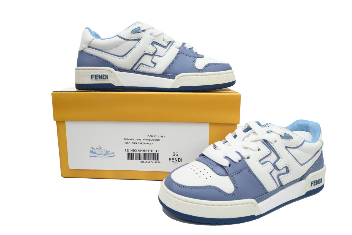 Replica Fendi Shoe Fendi Match White Blue