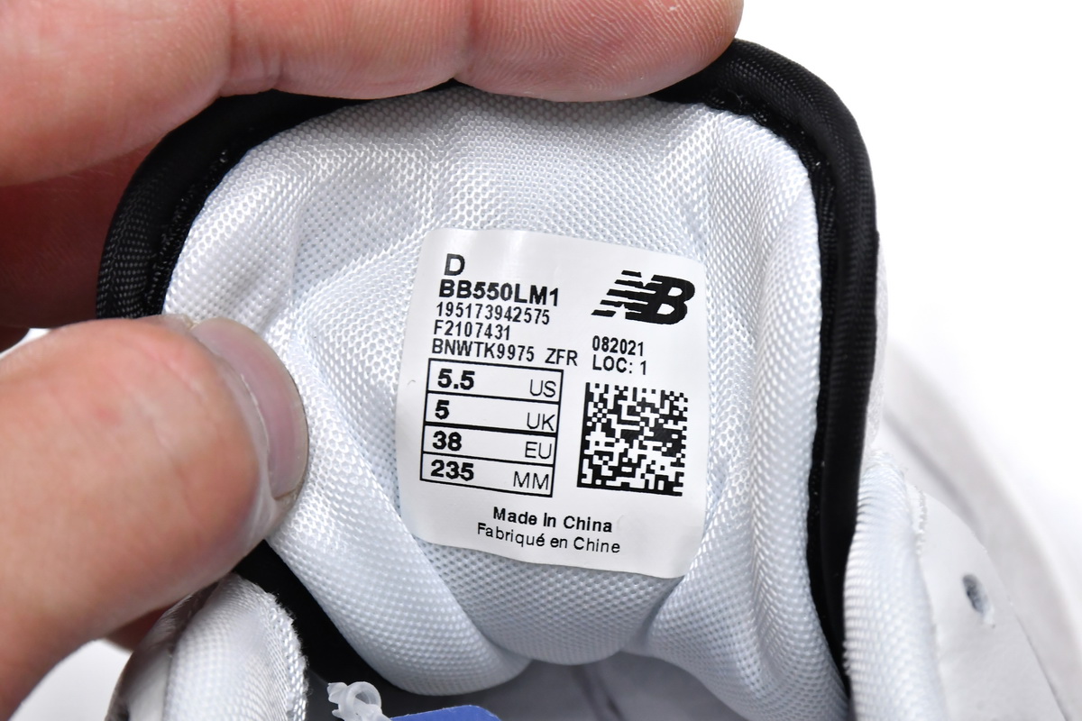 Replica New Balance Shoe BB550LM1 New Balance 550 Sea Salt Black
