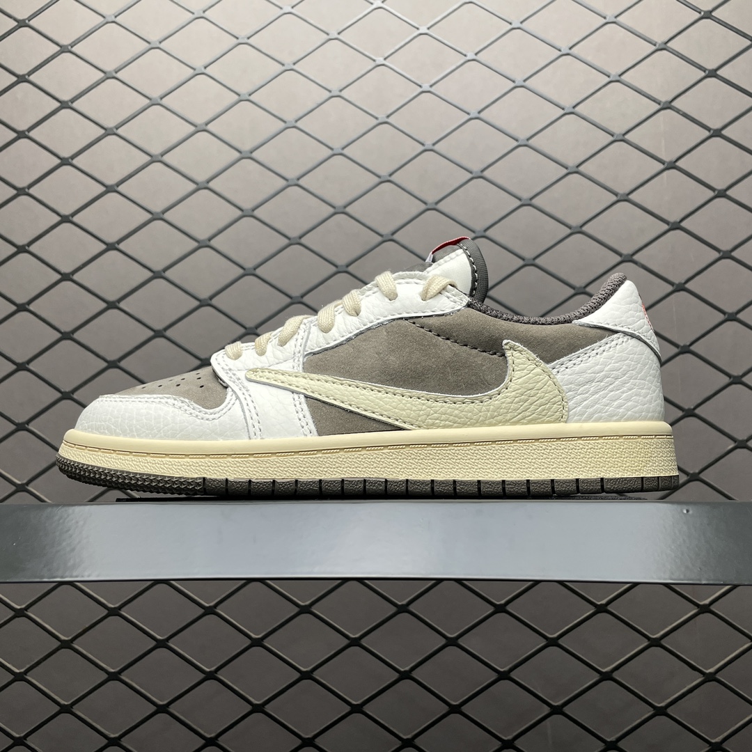 Replica Air Jordan Shoe Youth Travis Scott x Air Jordan AJ1 Low OG TS DO5442-162 Size 27-35