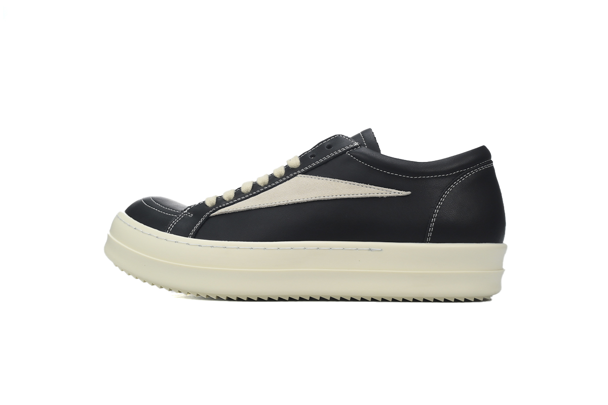 Replica Rick Owens Shoe  Rick Owens Strobe Vintage Low ‘Black Milk’