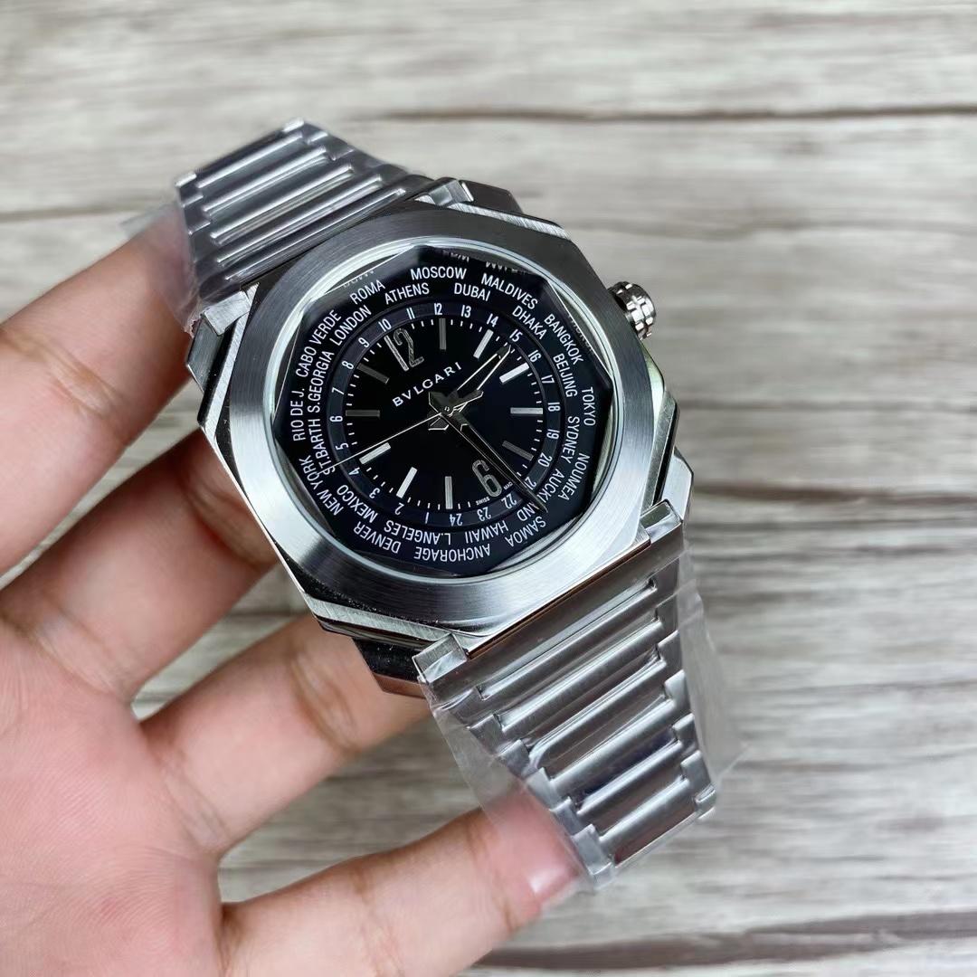 Replica BVLGARI 904l Stainless Steel Quartz Watch 42MM