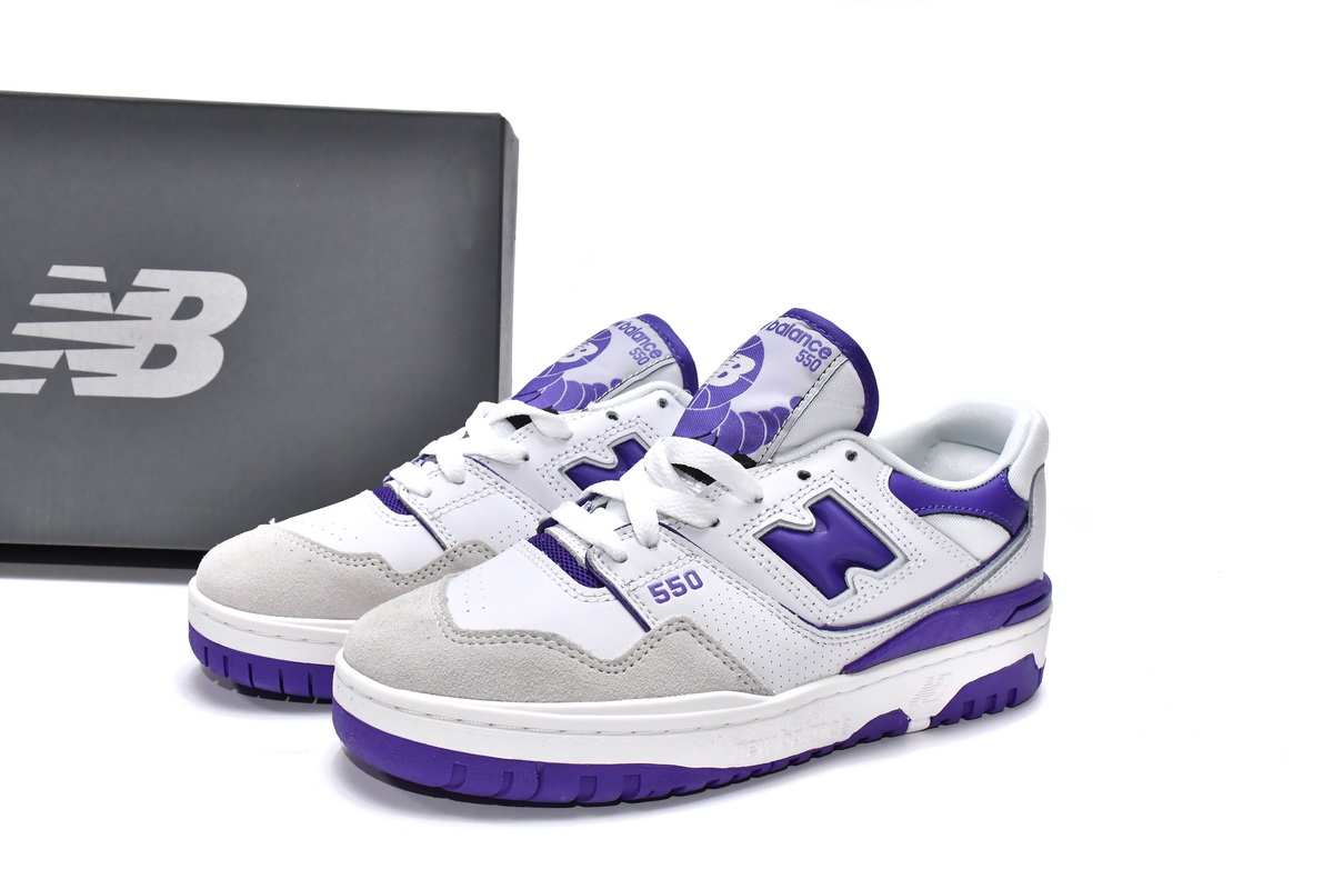 Replica New Balance Shoe BB550WR1 New Balance 550 White Purple
