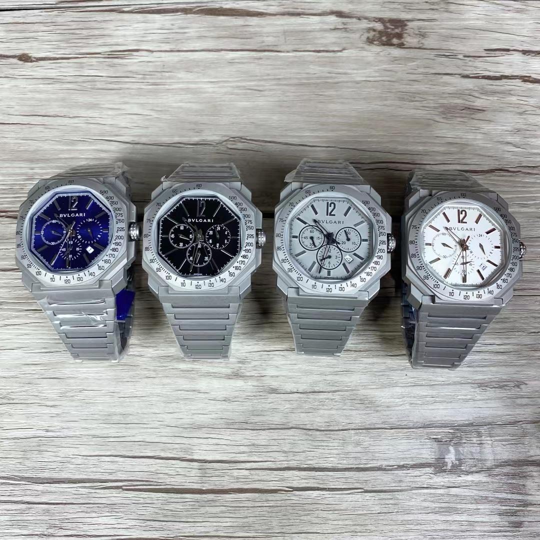 Replica BVLGARI 904l Stainless Steel Quartz Watch 42MM