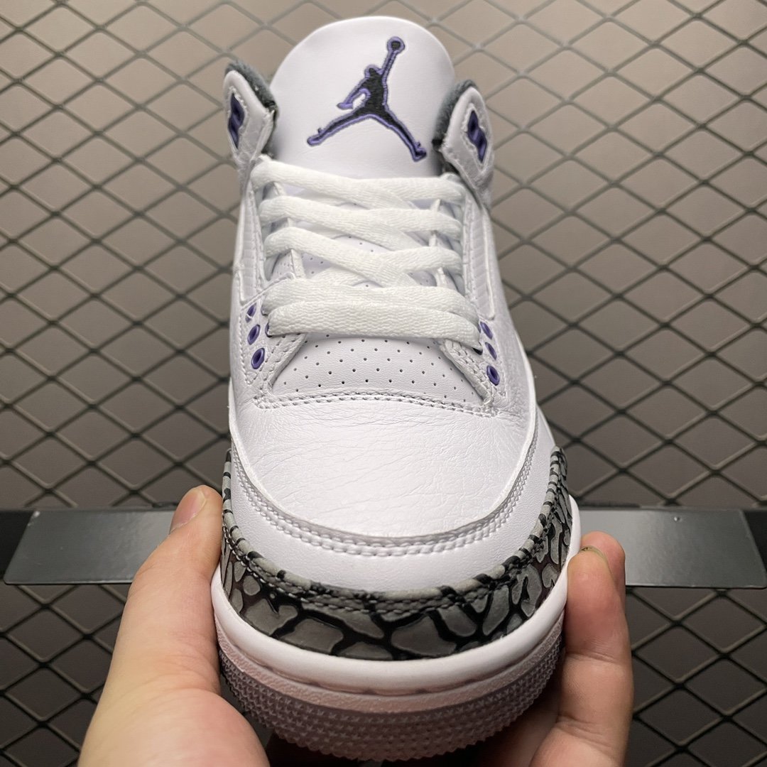Replica Air Jordan Shoe Air Jordan 3Dark Iris AJ3 CT8532-105 Size 40.5-47.5