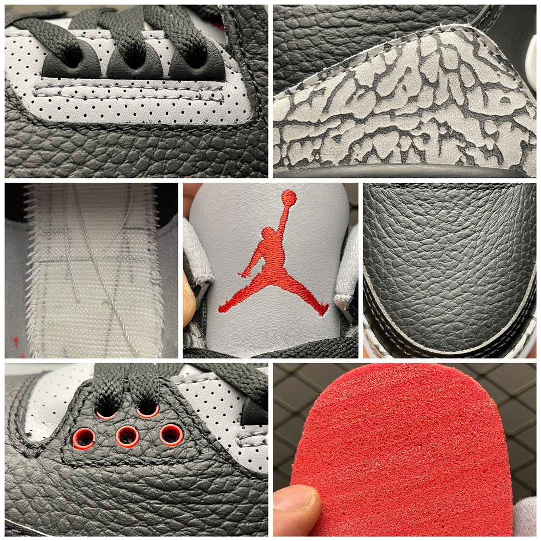 Replica Air Jordan Shoe Air Jordan 3 OG Black Cement  854262-001 size 40-47