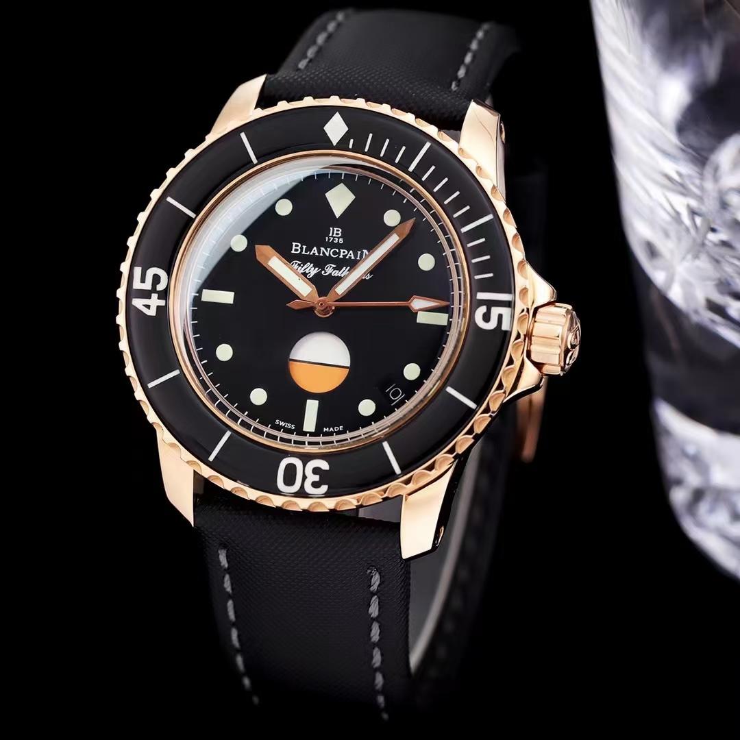Replica Blancpain 904l Stainless Steel Automatic Machine 9015 Japanese movement Watch 45MM
