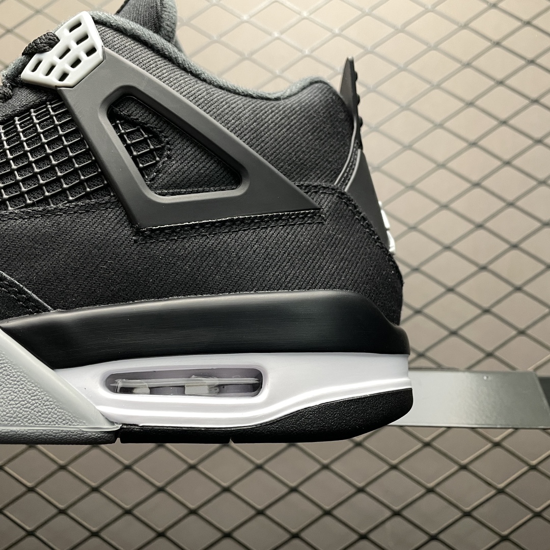 Replica Air Jordan Shoe Air Jordan 4 Retro Black Canvas AJ4 DH7138-006 size 40-47.5