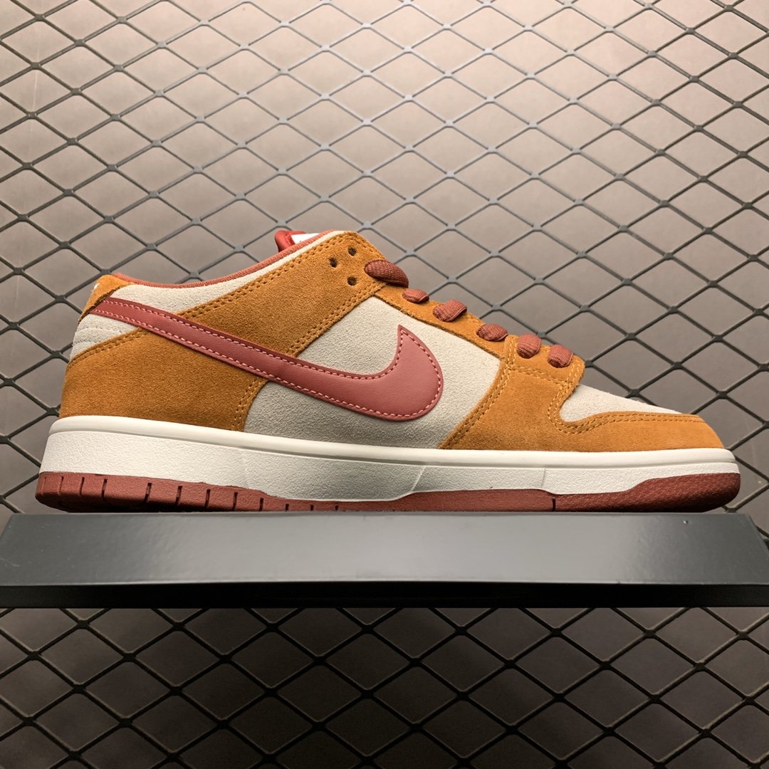 Replica Nike Dunk SB Shoe Nike SB Dunk Low Pro Russet Cedar BQ6817-202 Size 36-48.5