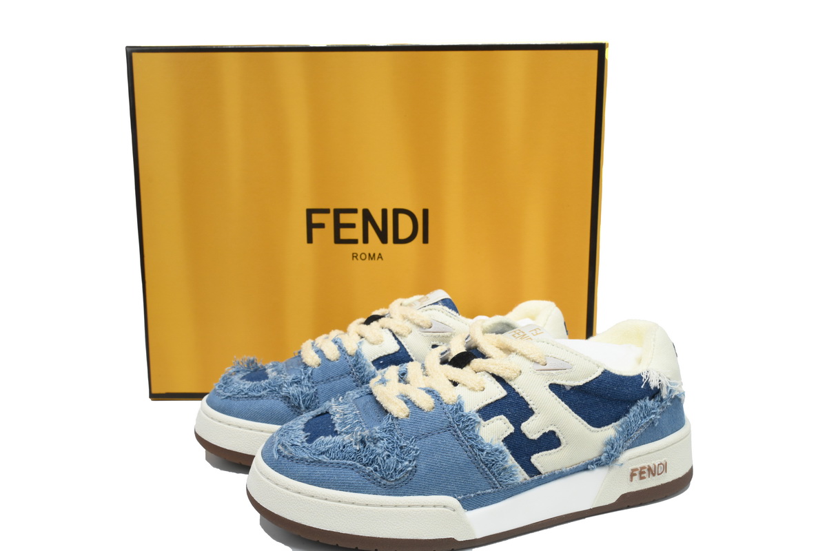 Replica Fendi Shoe Fendi Match Blue Cowboy