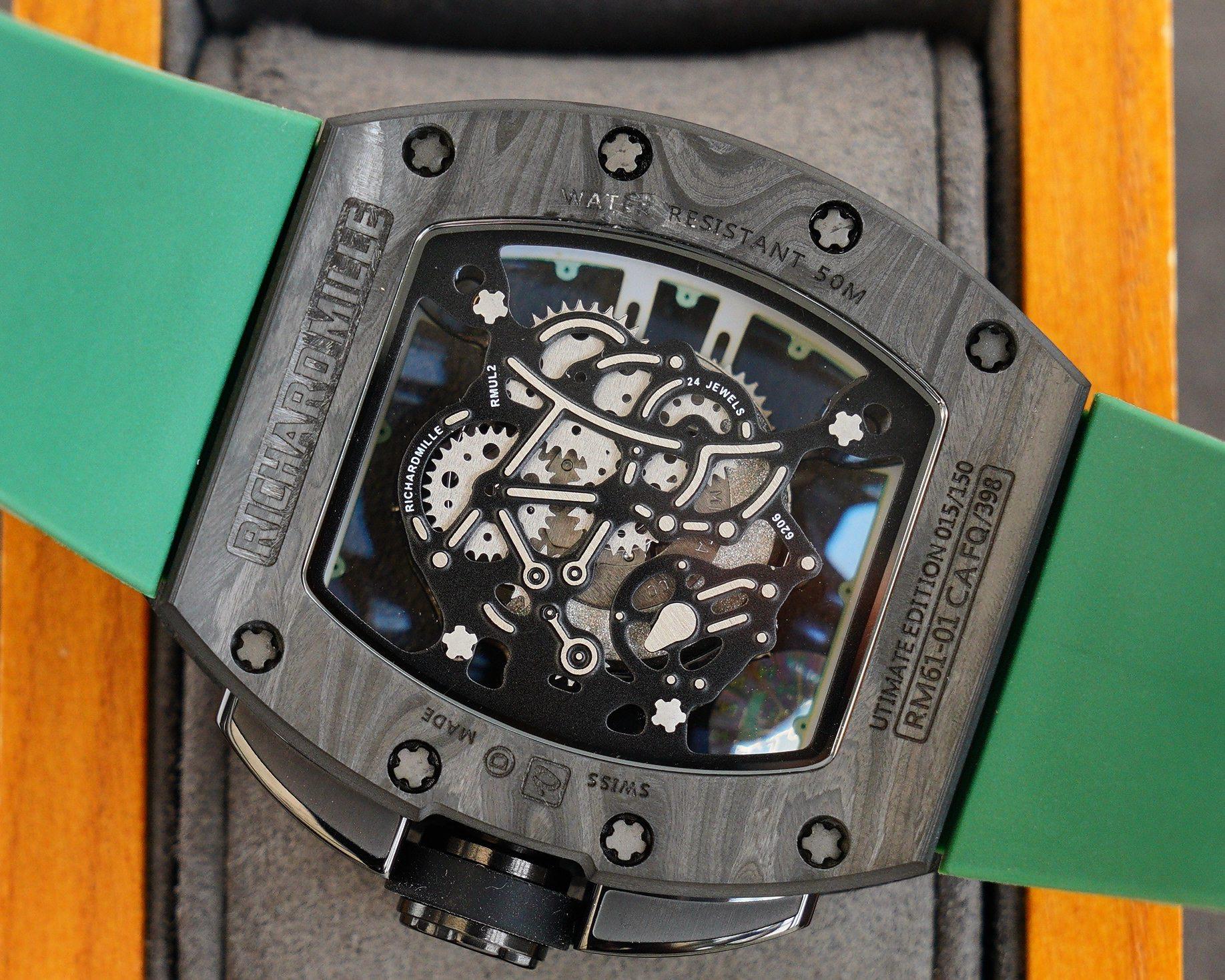 Replica Richard Mille Carbon Fiber Automatic Machine Watch 42MM