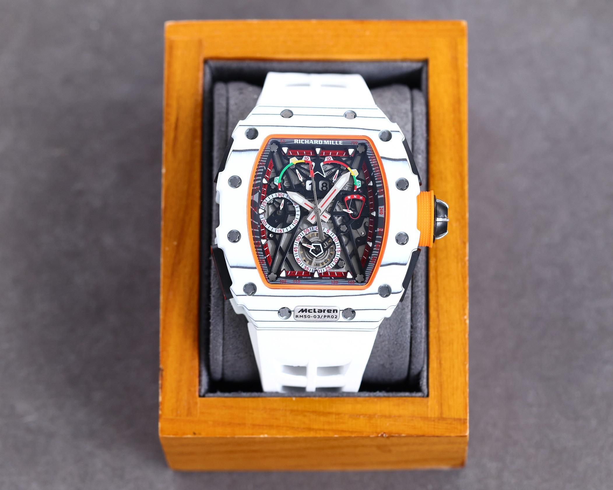 Replica Richard Mille Carbon Fiber Automatic Machine 7750 Movement Watch 42MM