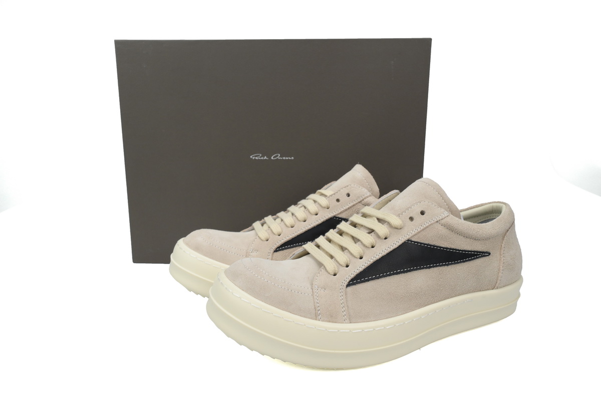 Replica Rick Owens Shoe 1911 Rick Owens Wmns Luxor Vintage Low ‘Milk Black’