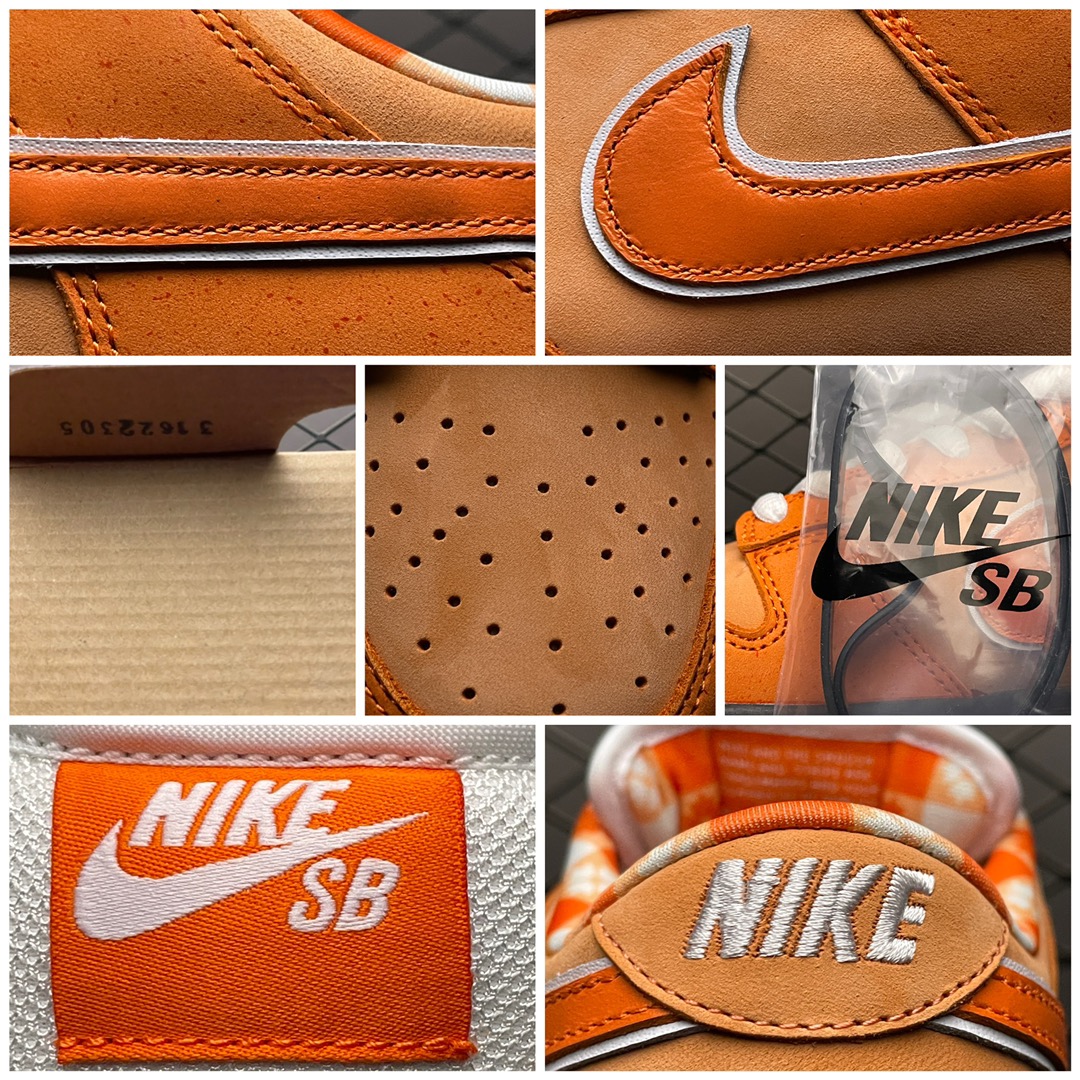Replica Nike Dunk SB Shoe Concepts x Nike Dunk Low Orange Labster  FD8776-800
