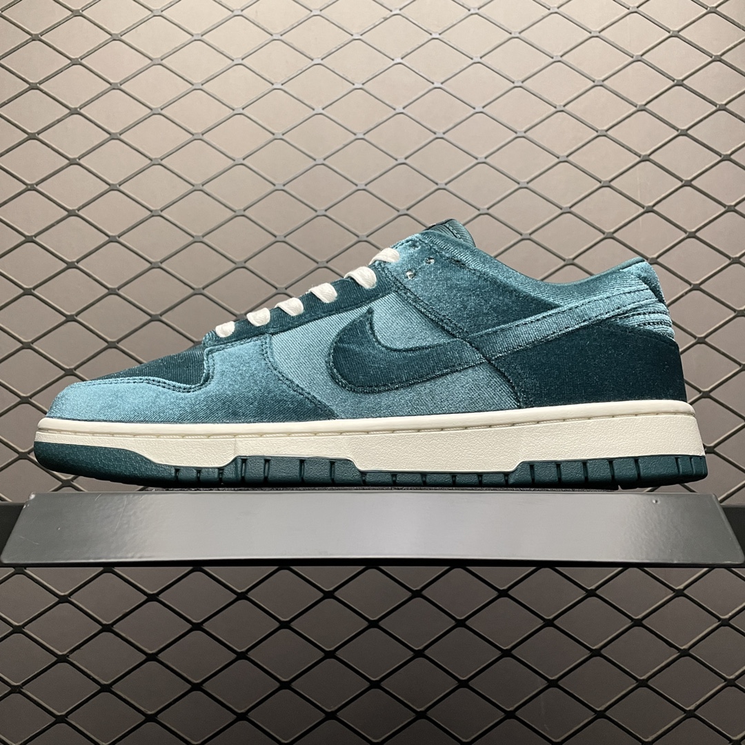 Replica Nike Dunk SB Shoe Nike Dunk Low Green Velvet DZ5224-300 SIZE 36-47.5