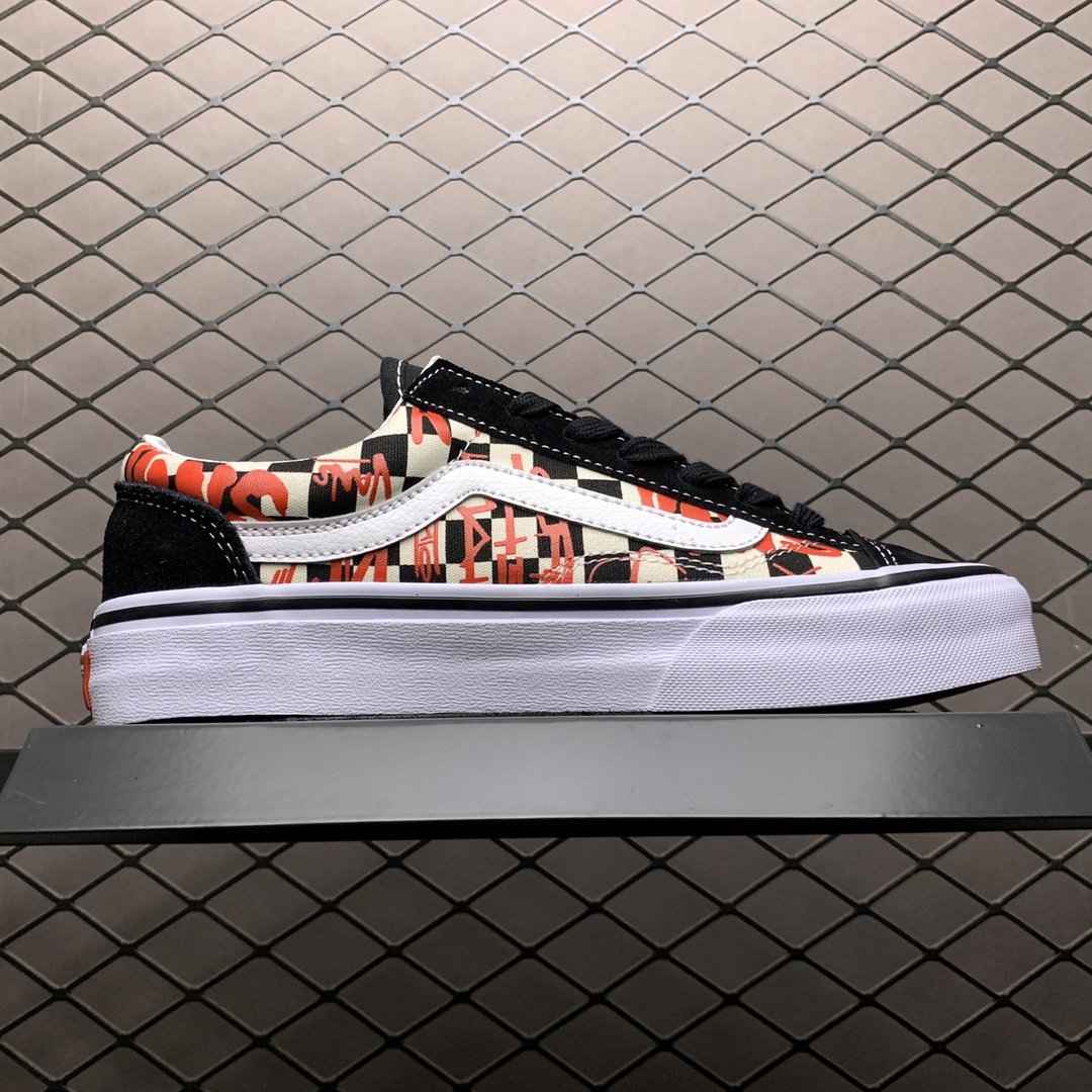 Replica Vans Shoe Vans Style 36 Black White Red Size 35-44
