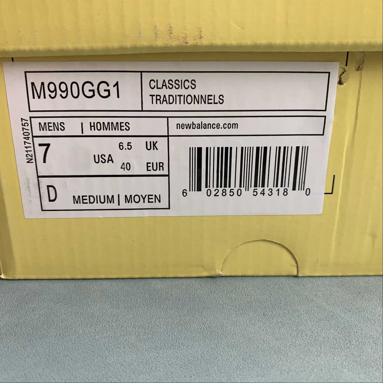 Replica New Balance Shoe New Balance NB990 M990GG1  36-45