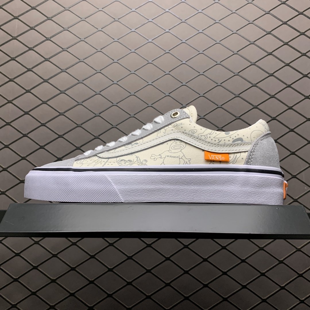 Replica Vans Shoe Vans Style 36 White Gray Size 35-44