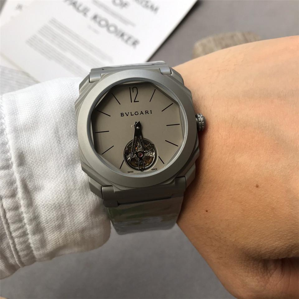 Replica BVLGARI 904l Stainless Steel Automatic Machine Watch 42MM