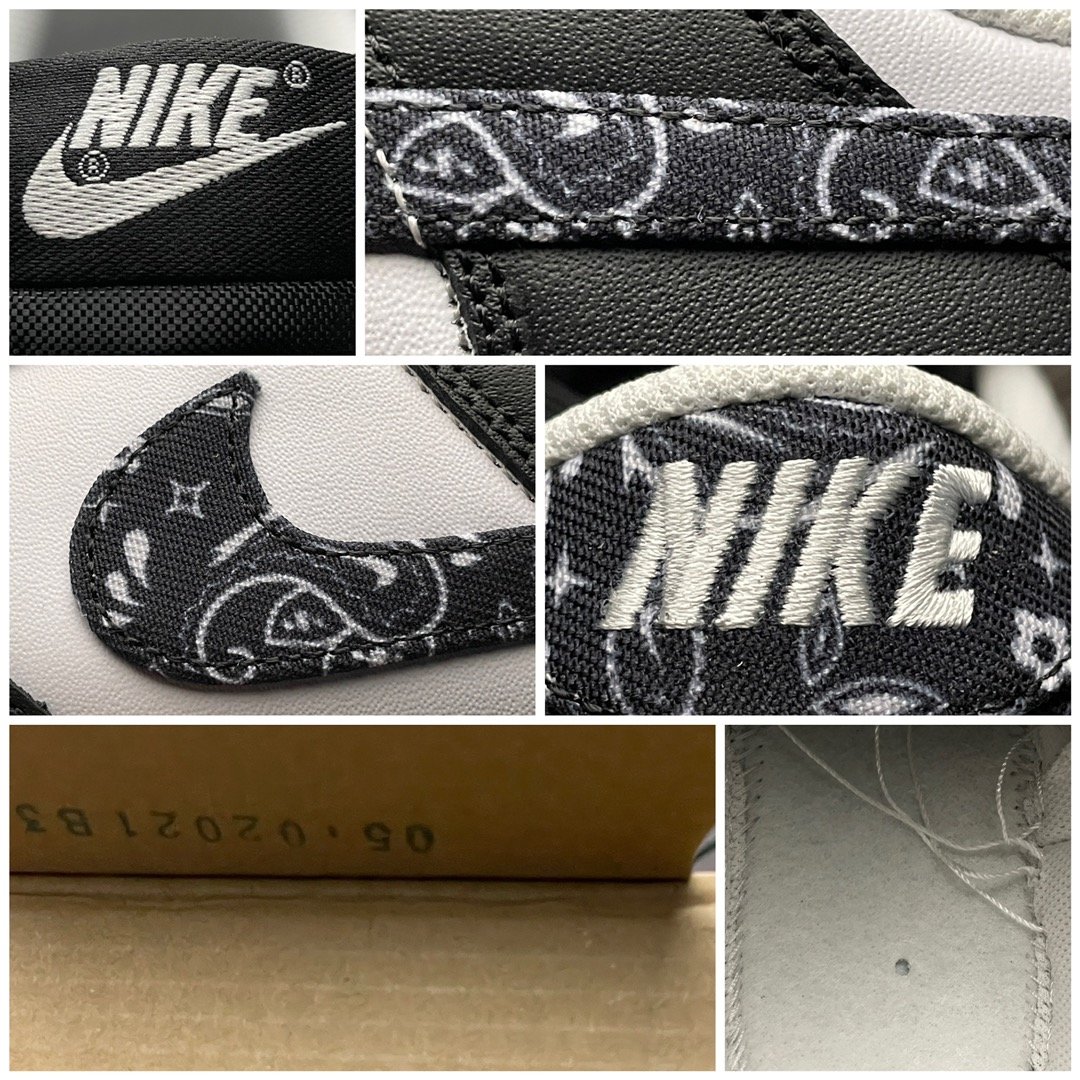 Replica Nike Dunk SB Shoe Nike Dunk Low RetroBlack Paisley DH4401-100 SIZE 36-47_01299