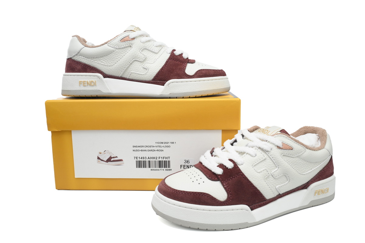 Replica Fendi Shoe Fendi Match White Brown