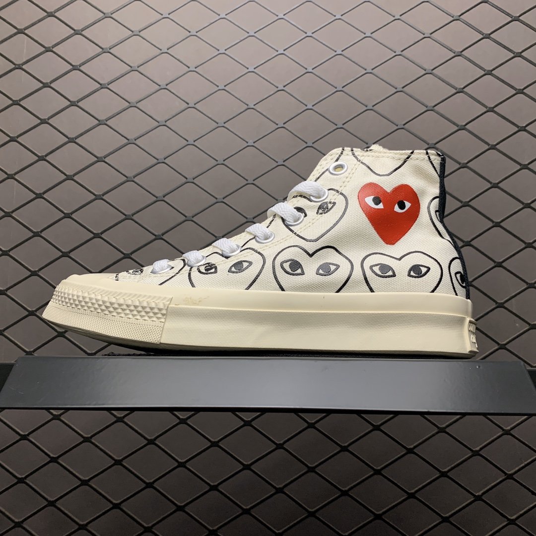 Replica Converse Shoe CDG x Converse CDG PLAY WHITE 35-44