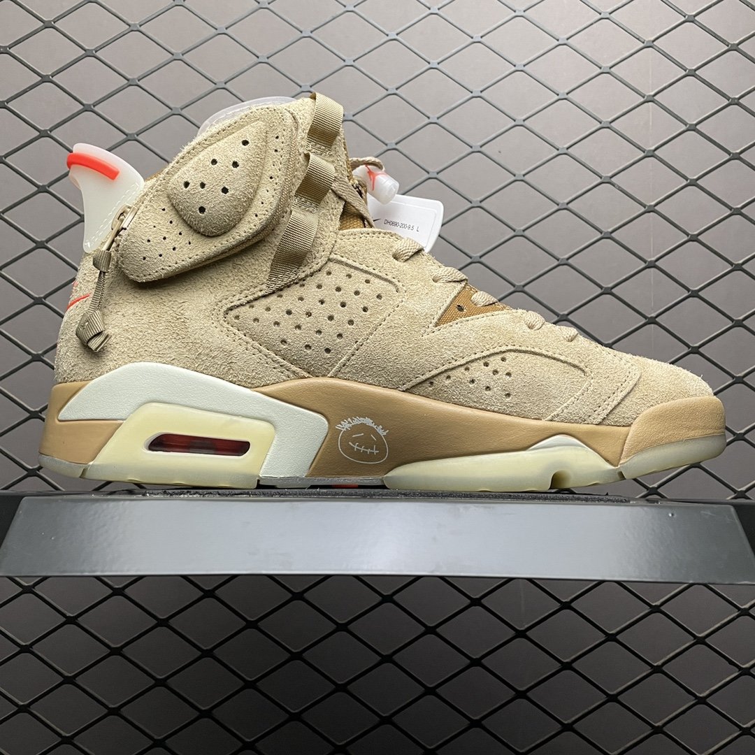 Replica Travis Scott Shoe Travis Scott Air Jordan 6 British Khaki AJ6 DH0690-200 40-47.5