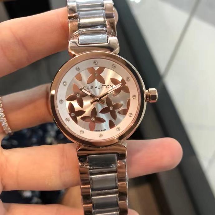 Replica LOUIS VUITTON LV 904l Stainless Steel Quartz Watch 33MM