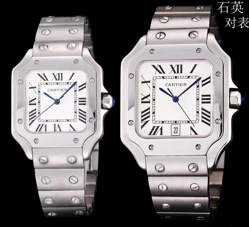Replica Cartier Santos 904l Stainless Steel Quartz Watch 34mm 38mm