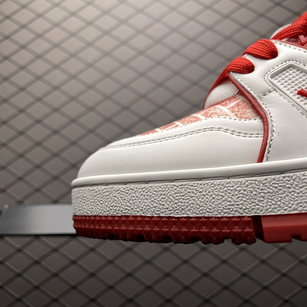 Replica Louis Vuitton Shoe Louis Vuitton LV Trainer Size 38-45 White Red