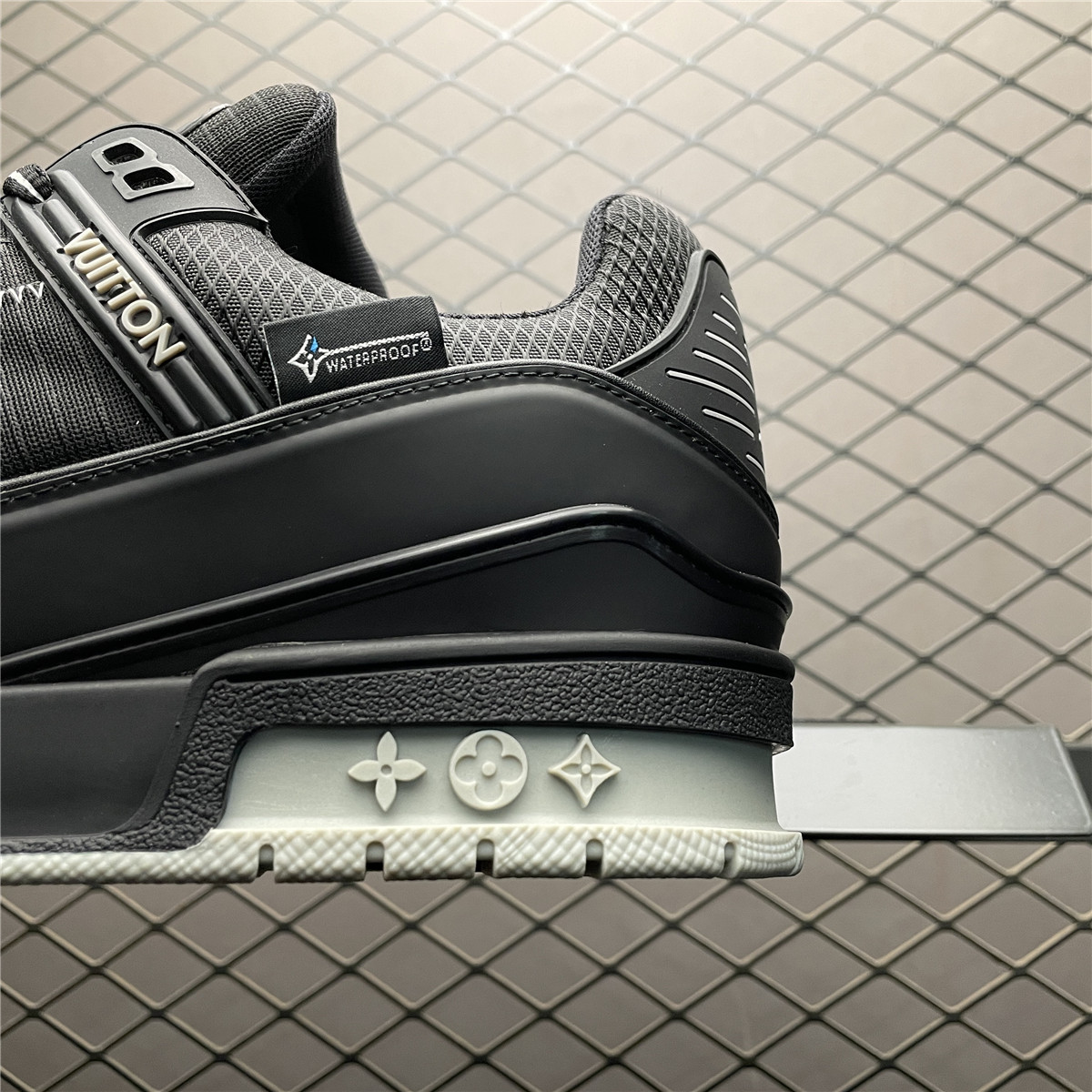 Replica LV Shoe  Louis Vuitton LV Trainer All Black