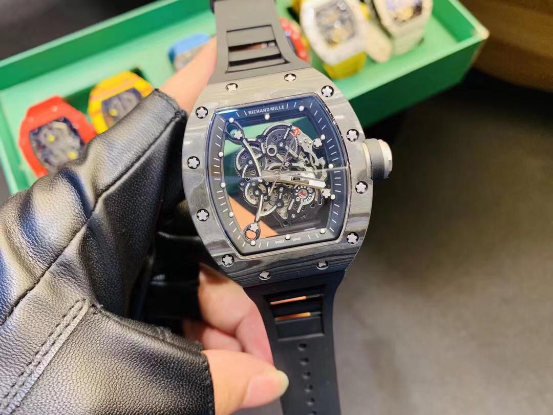 Replica Richard Mille Carbon Fiber Automatic Machine Watch 42MM