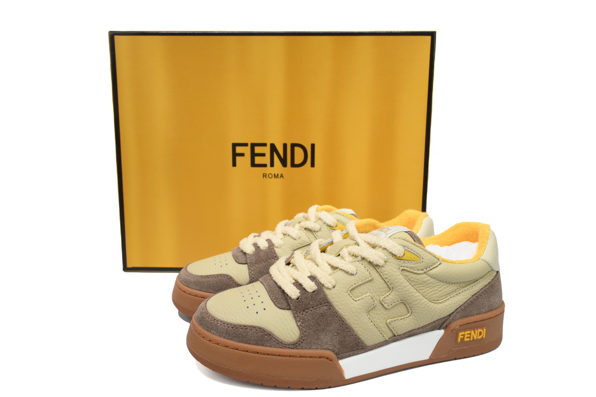 Replica Fendi Shoe Fendi Match Grey Yellow