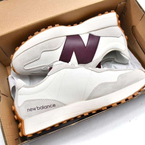Replica New Balance Shoe WS327KA New Balance 327 White Dark Red