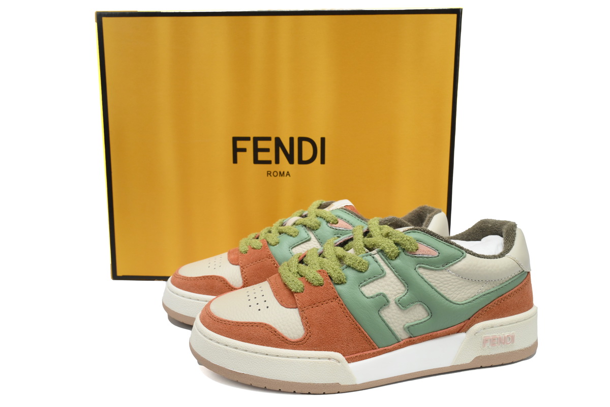 Replica Fendi Shoe Fendi Match Brown Green