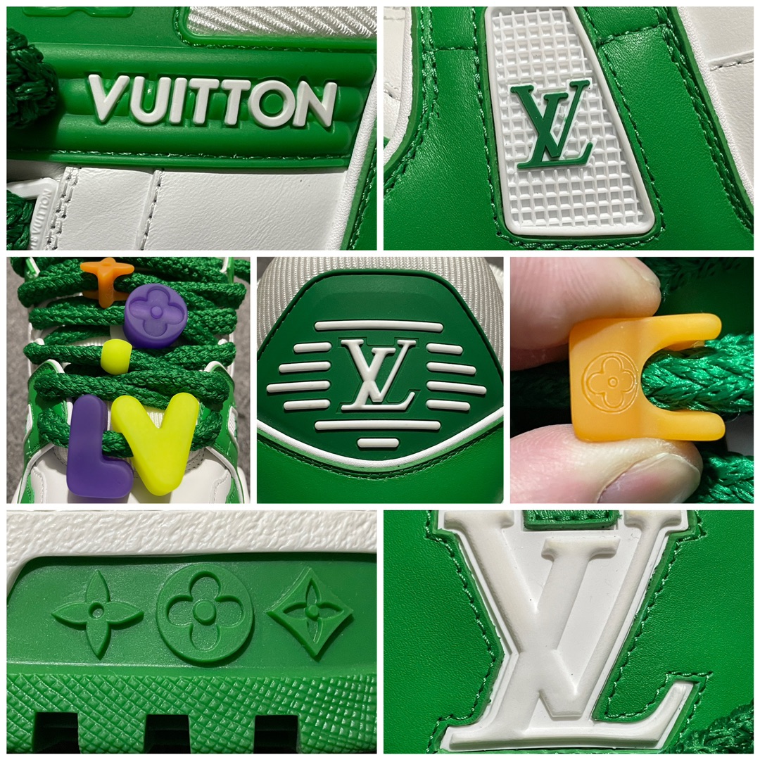 Replica Louis Vuitton Shoe Louis Vuitton LV Trainer Maxi 4-5cm SIZE 35-45 Green