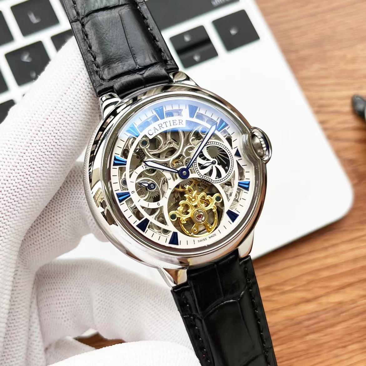 Replica Cartier 904l Stainless Steel Automatic Machine Watch 45MM