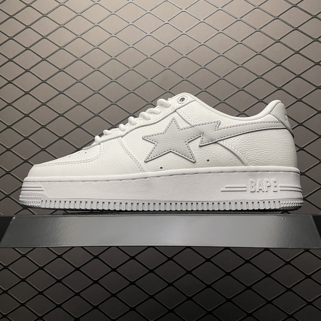 Replica Bape Shoe x Bape Sta To Low White Size 40-4547IFOU3