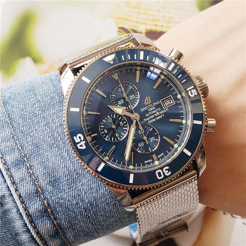 Replica BREITLING 904l Stainless Steel Quartz Watch 46MM