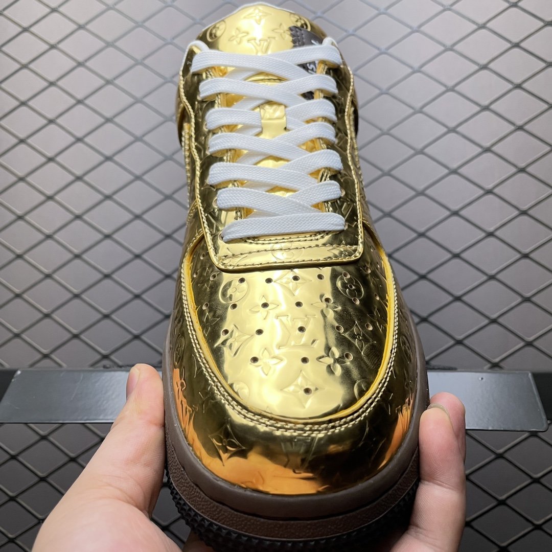 Replica Louis Vuitton Shoe Louis Vuitton x Nike Air Force Gold Size 38-45 65PHIO53