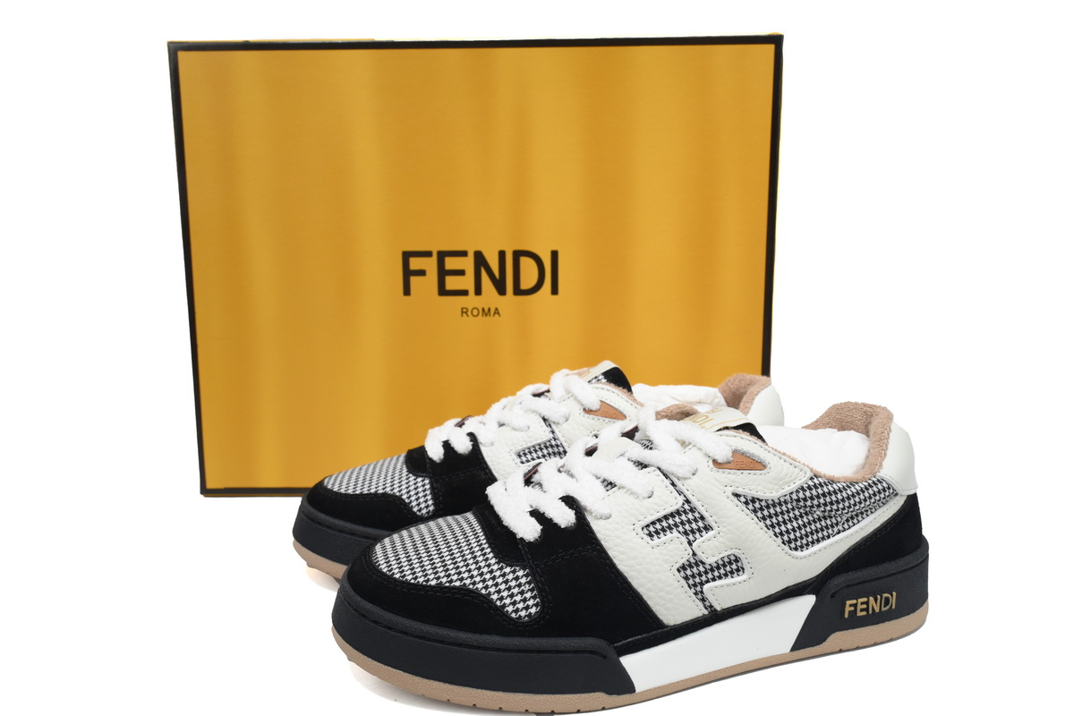 Replica Fendi Shoe Fendi Match Black and White