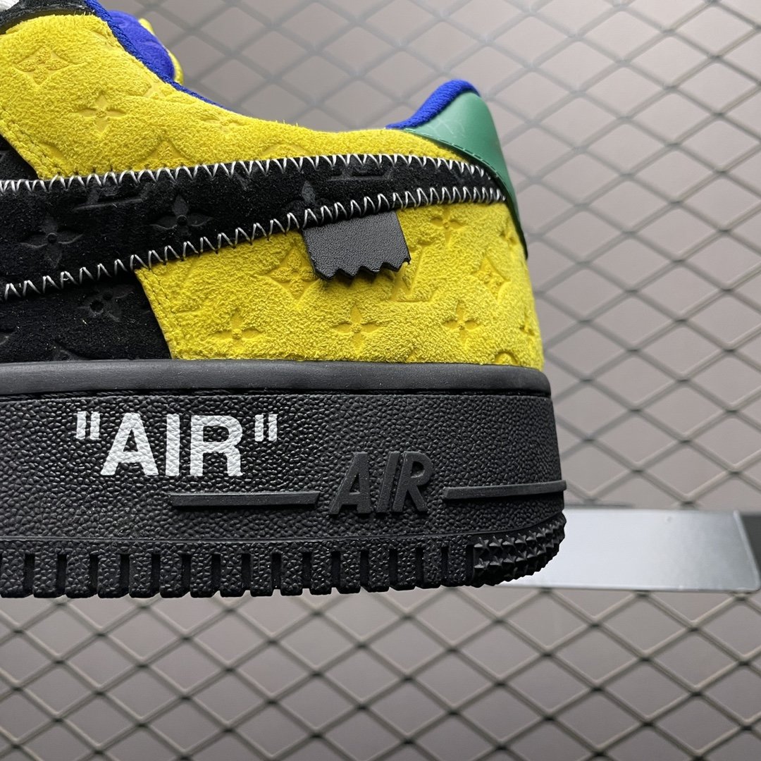 Replica Louis Vuitton Shoe Louis Vuitton x Nike Air Force Black Yellow Size 38-45 65P
