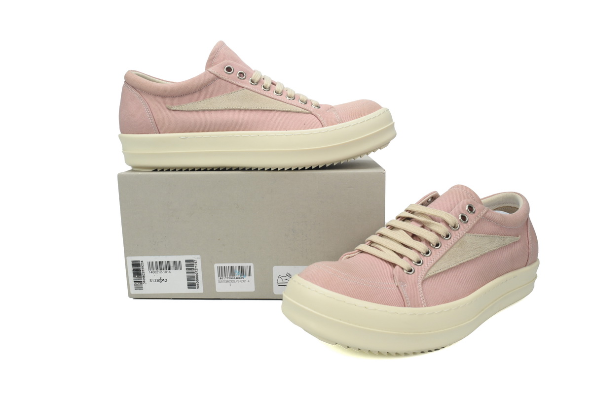 Replica Rick Owens Shoe Rick Owens Wmns EDFU Vintage Low ‘Faded Pink’