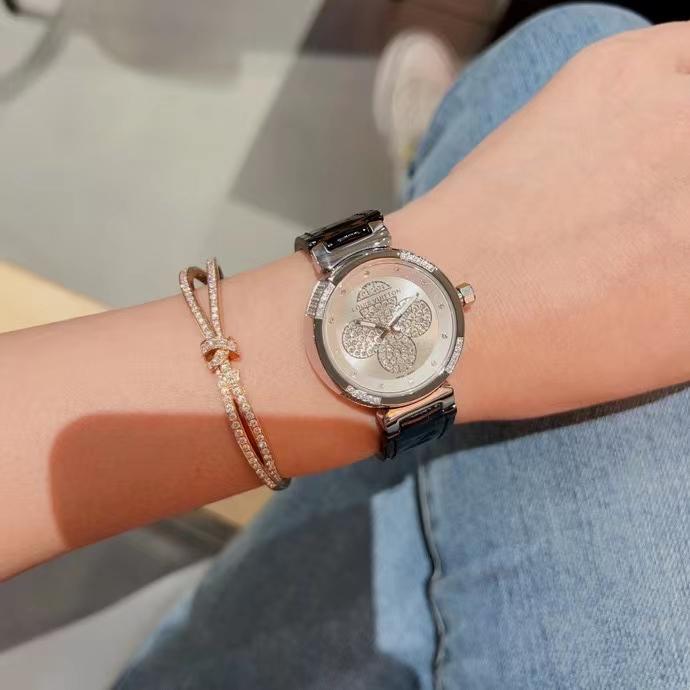 Replica LOUIS VUITTON LV 904l Stainless Steel Quartz Watch 33MM