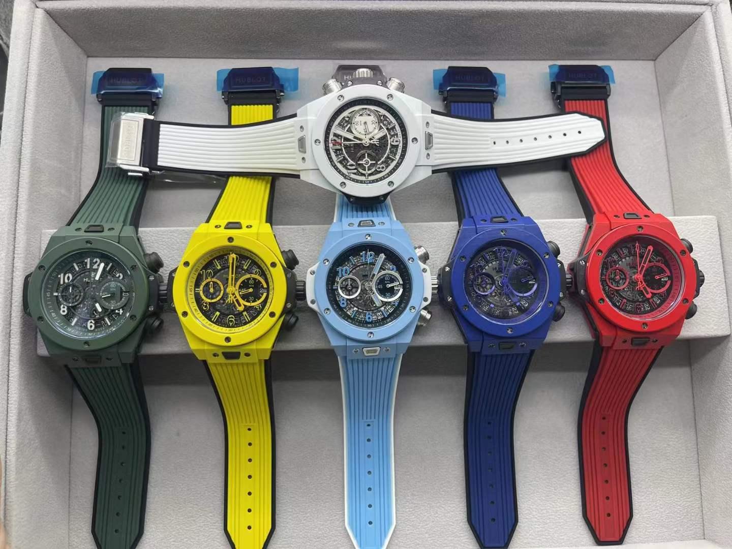 Replica hublot 904l Stainless Steel Automatic Machine Watch 45MM