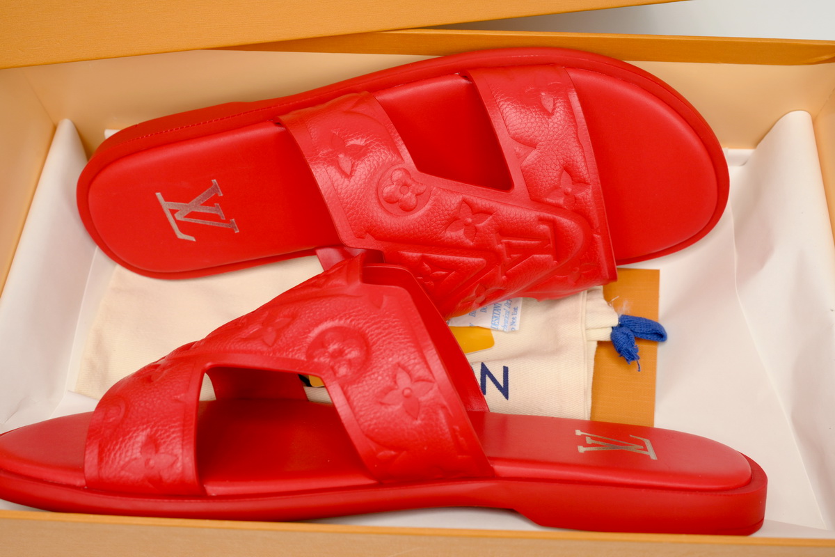 Replica Louis Vuitton Shoe RED LOUIS VUITTON Oasis Red Embossing