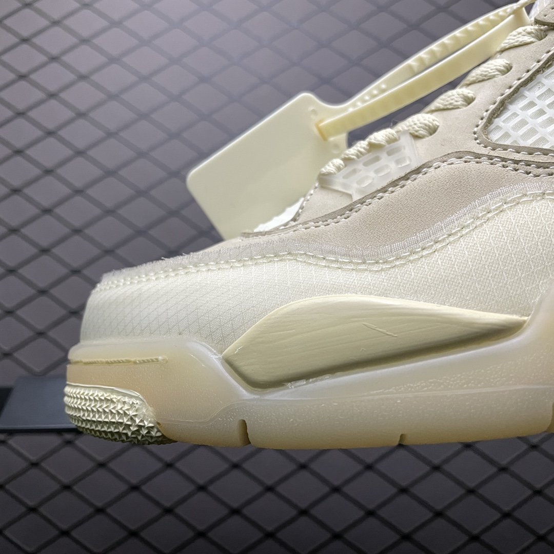 Replica OFF White Shoe Off-White x Air Jordan 4 RetroSail AJ4 CV9388-100 40-47.5