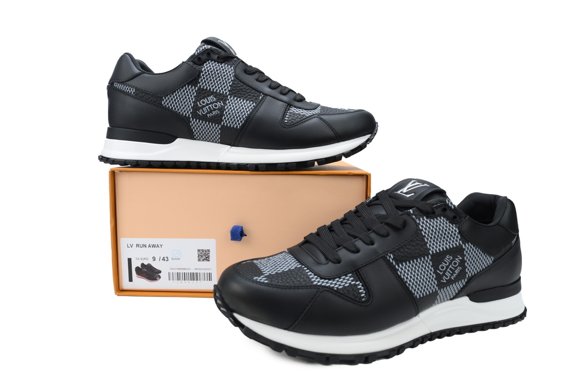 Replica LV Shoe  LV Run Away Black White