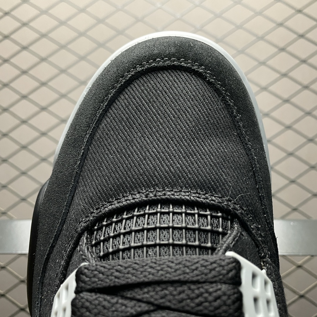 Replica Air Jordan Shoe Air Jordan 4 Retro Black Canvas AJ4 DH7138-006 size 40-47.5
